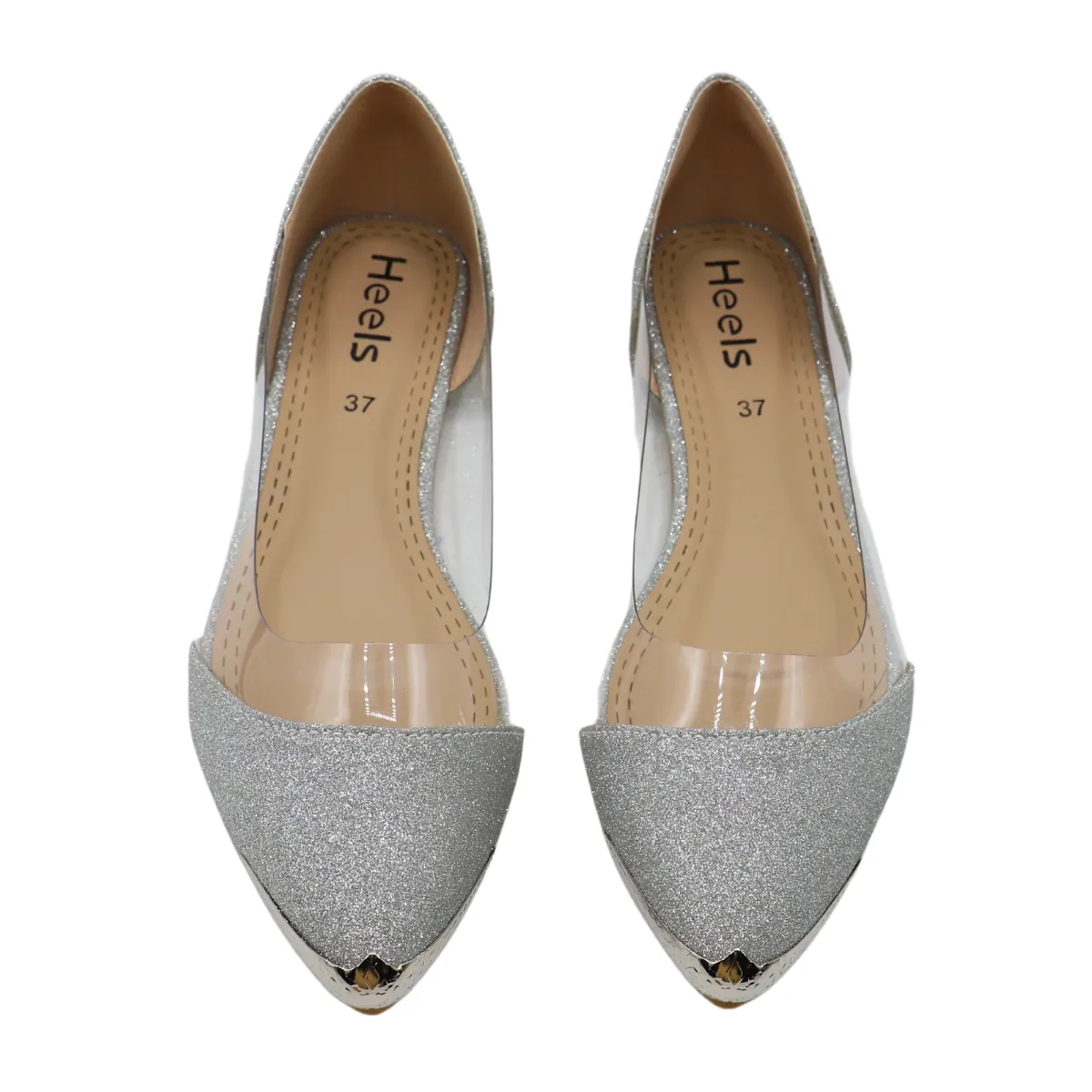 Silver Casual Pumps 090835