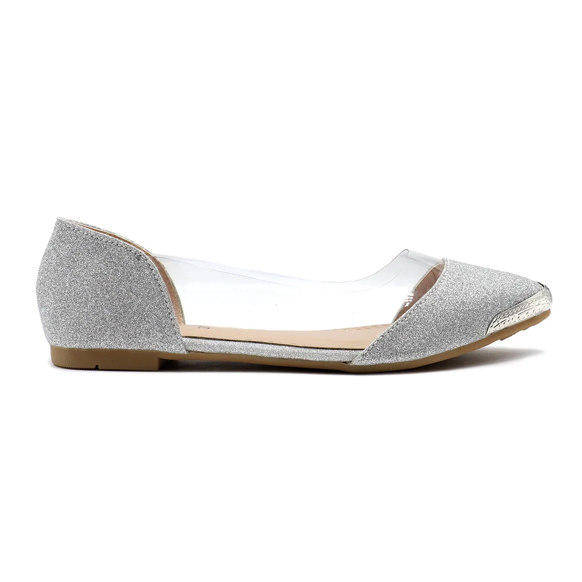 Silver Casual Pumps 090835