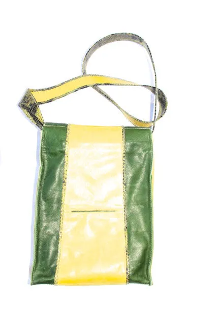 Small Green Snakeskin Print Shoulder Bag Purse
