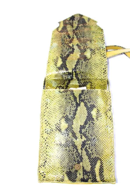 Small Green Snakeskin Print Shoulder Bag Purse