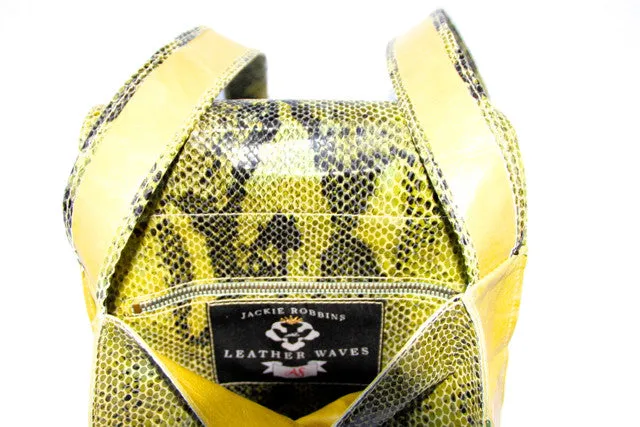 Small Green Snakeskin Print Shoulder Bag Purse