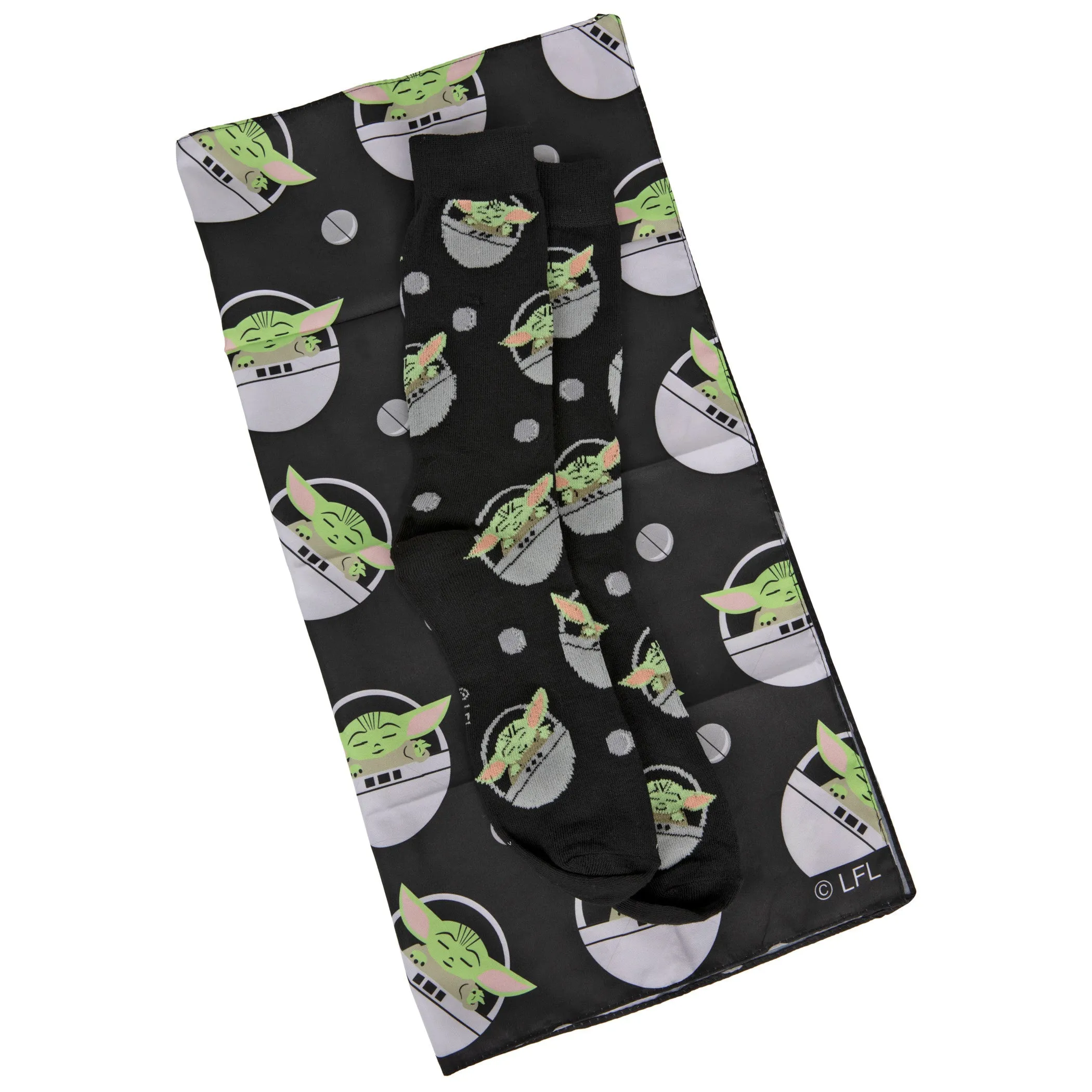 Star Wars The Child Grogu Carrier Crew Sock and Face Mask Combo