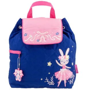 Stephen Joseph Quilted Backpack in Ballet Bunny