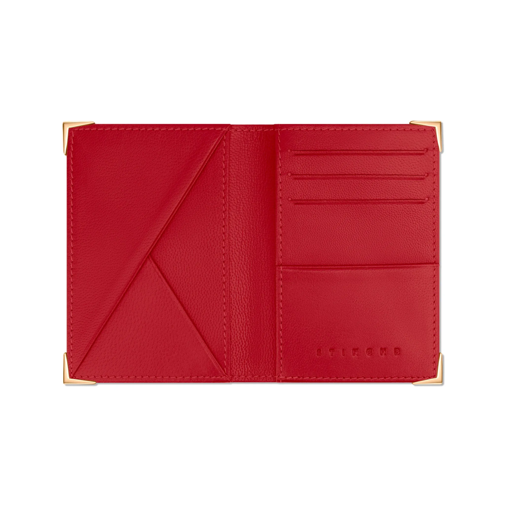StingHD Diamond-Encrusted Rose Gold & Dark Red Stingray Leather Wallet