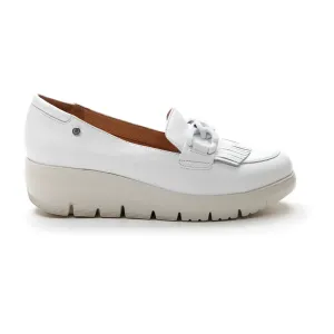 Stonefly Mocassino da donna con catena e frangia Plume 13 nappa 217317 150 cloud white