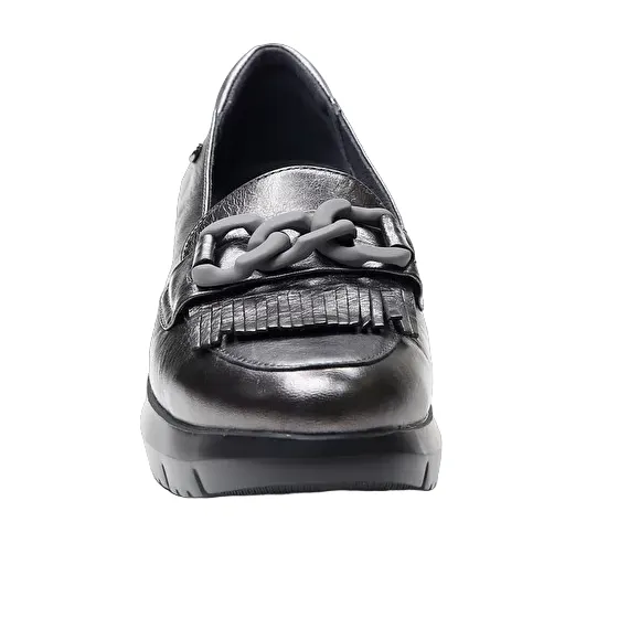 Stonefly mocassino da donna in pelle Plume 13 Lamoinated 218215 Z41 carbone