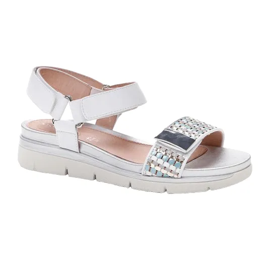 Stonefly sandalo casual da donna Elody 11 Nappa Sintetico Intreccio 213861 150 bianco