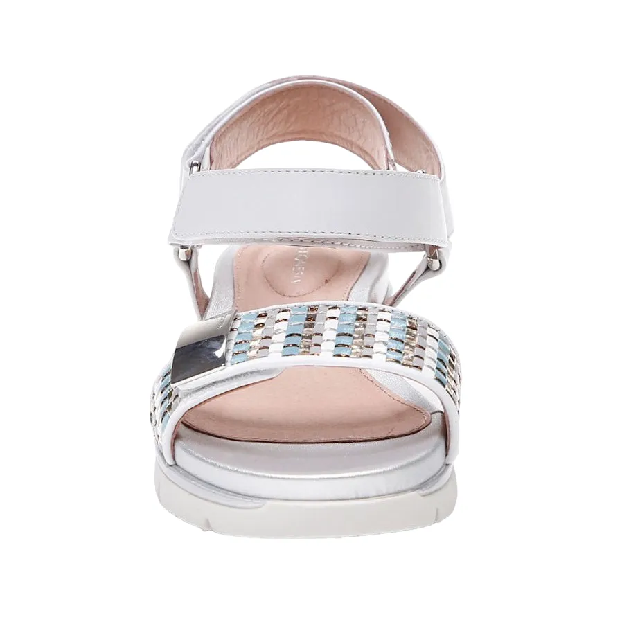 Stonefly sandalo casual da donna Elody 11 Nappa Sintetico Intreccio 213861 150 bianco