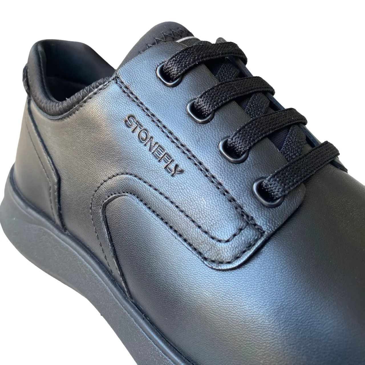 Stonefly scarpa casual da uomo in pelle nappa Seven 218474 000 nero