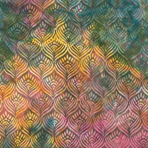 Sunset Plumes Batiks - Feathers Orchid Yardage