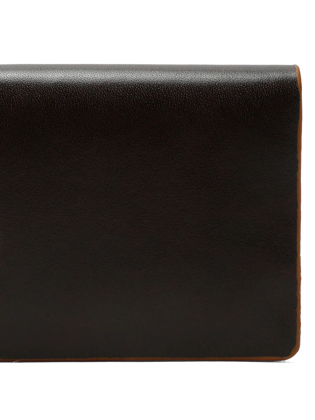 Teakwood Leather Two Fold Brown Card Wallet - Clearance sale