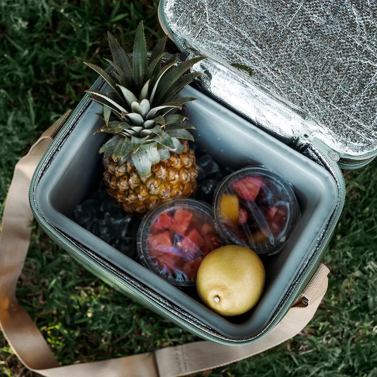 Thandana Canvas & Leather Big Lunch Box Cooler