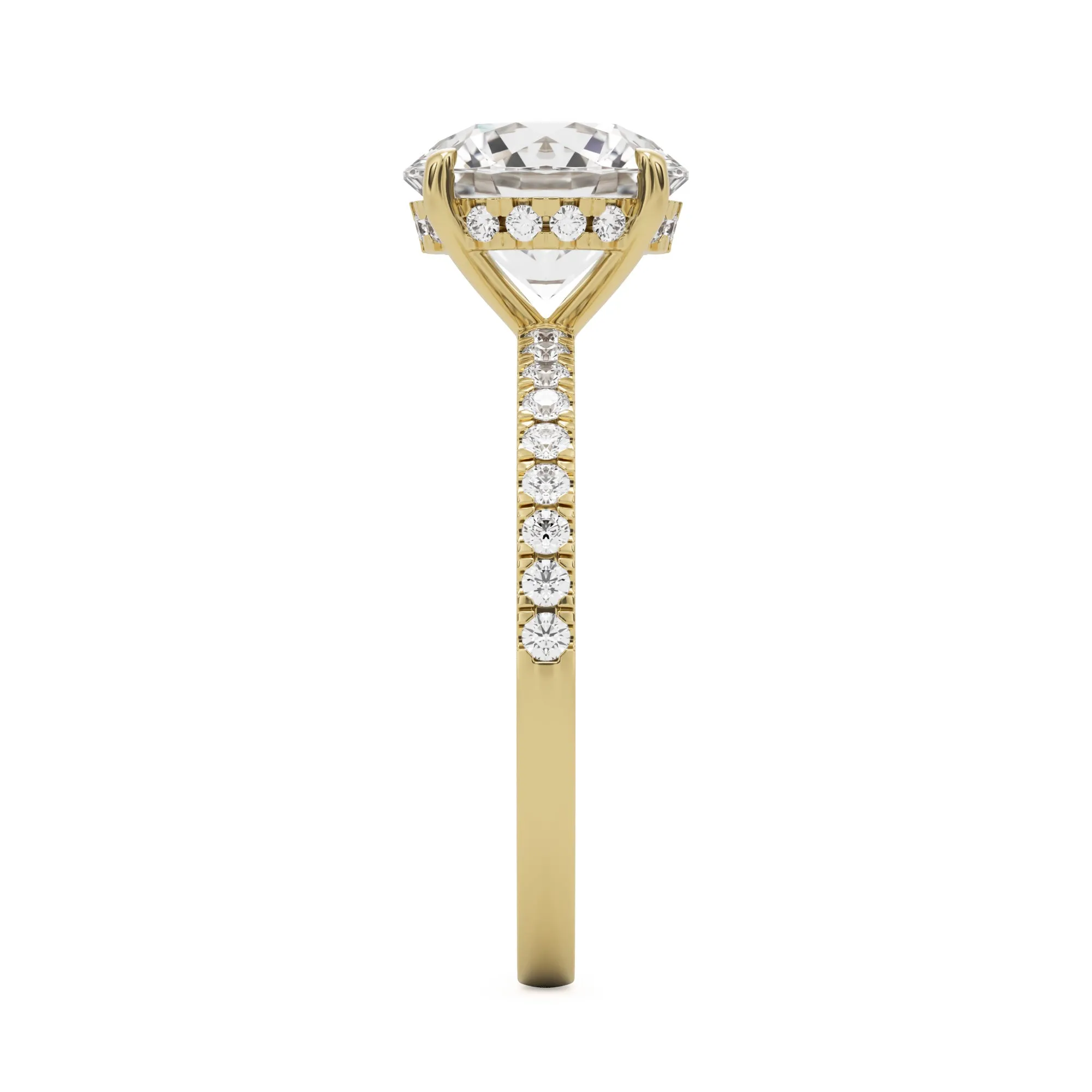 The Round Hidden Halo Pavé