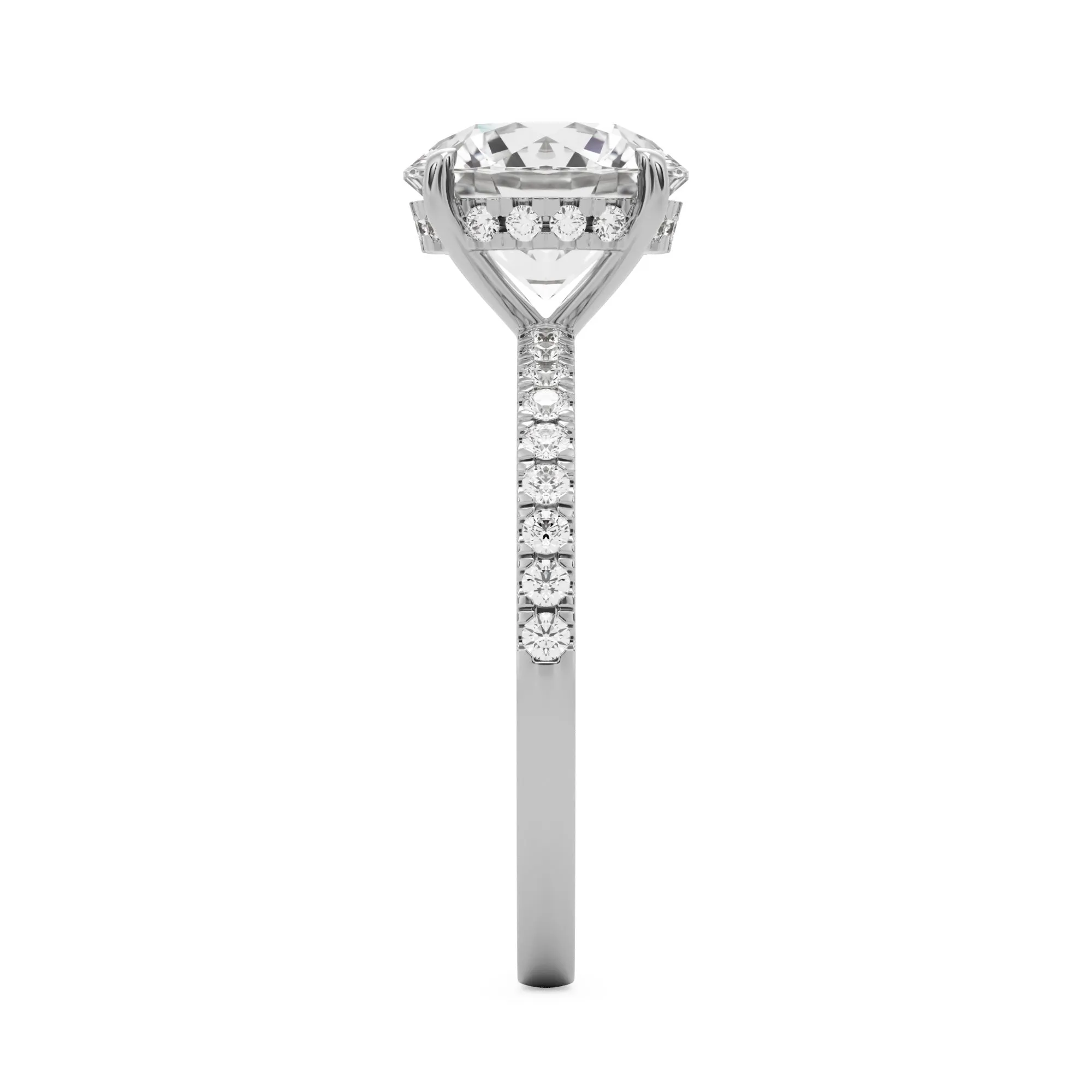 The Round Hidden Halo Pavé