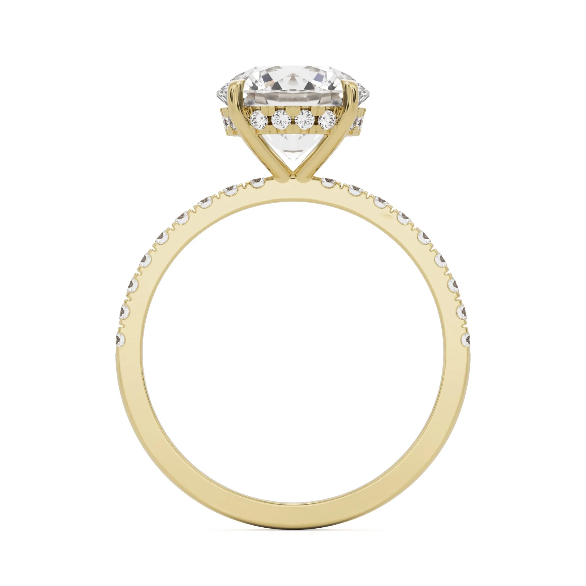 The Round Hidden Halo Pavé