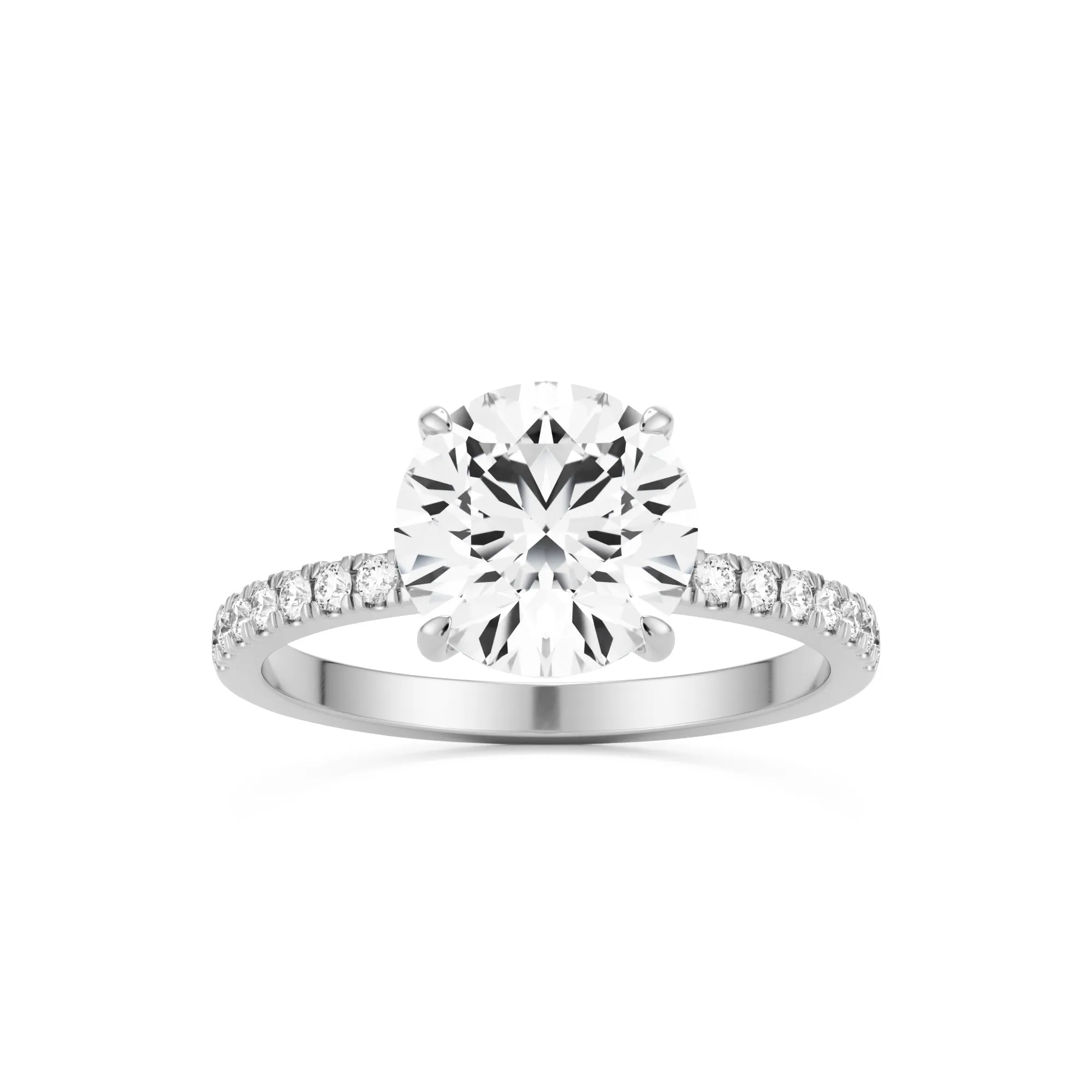 The Round Hidden Halo Pavé