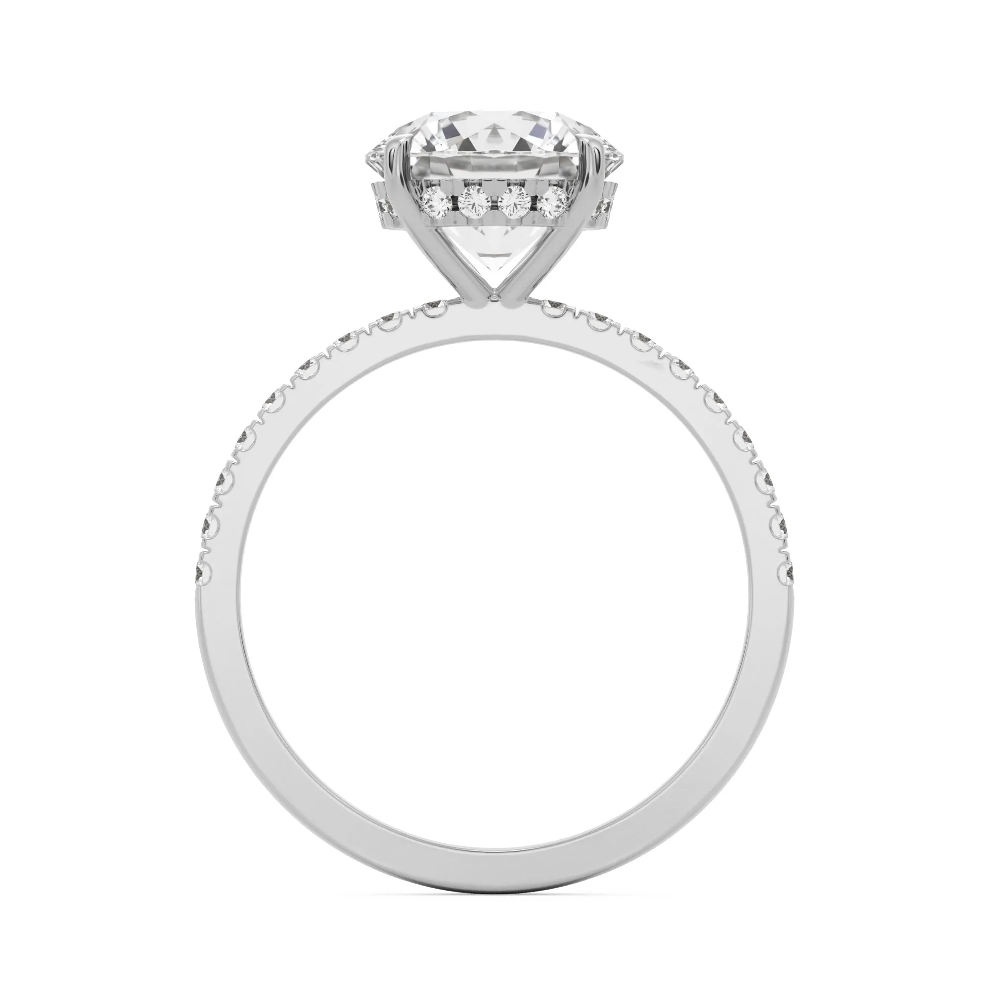 The Round Hidden Halo Pavé