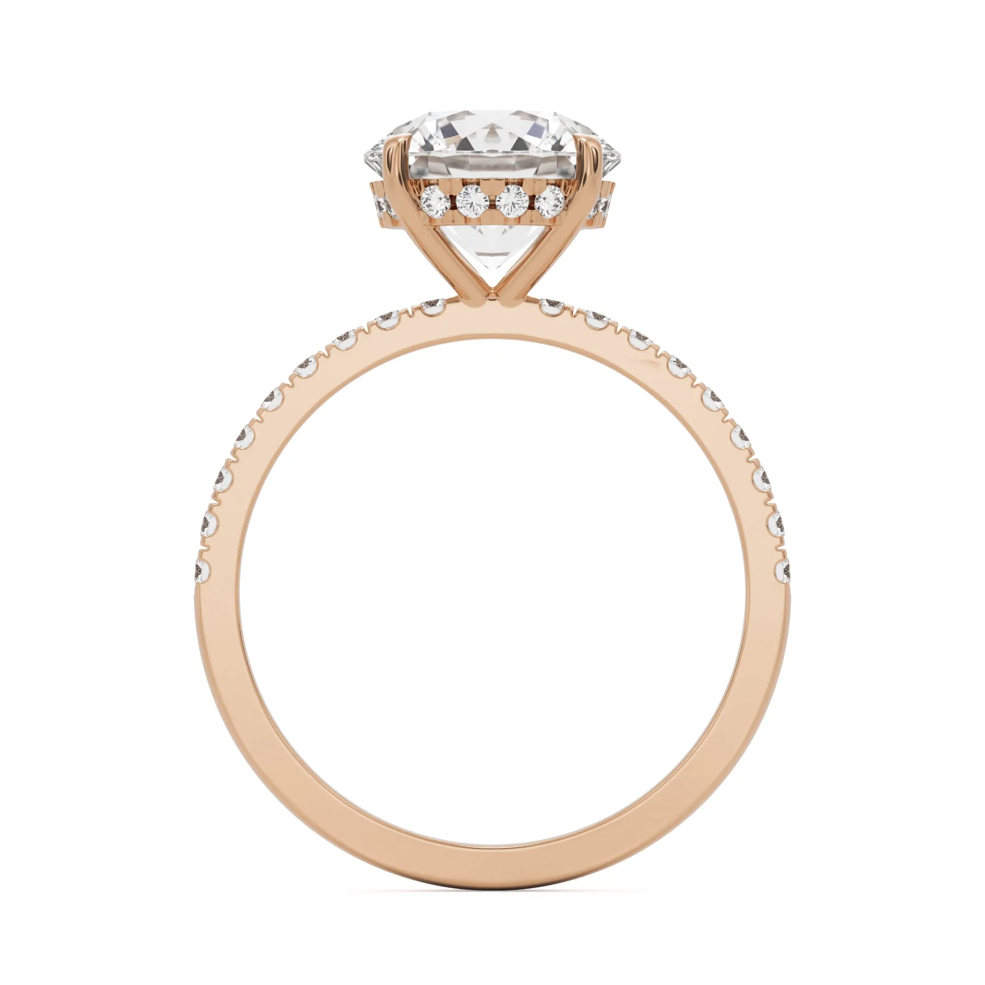 The Round Hidden Halo Pavé
