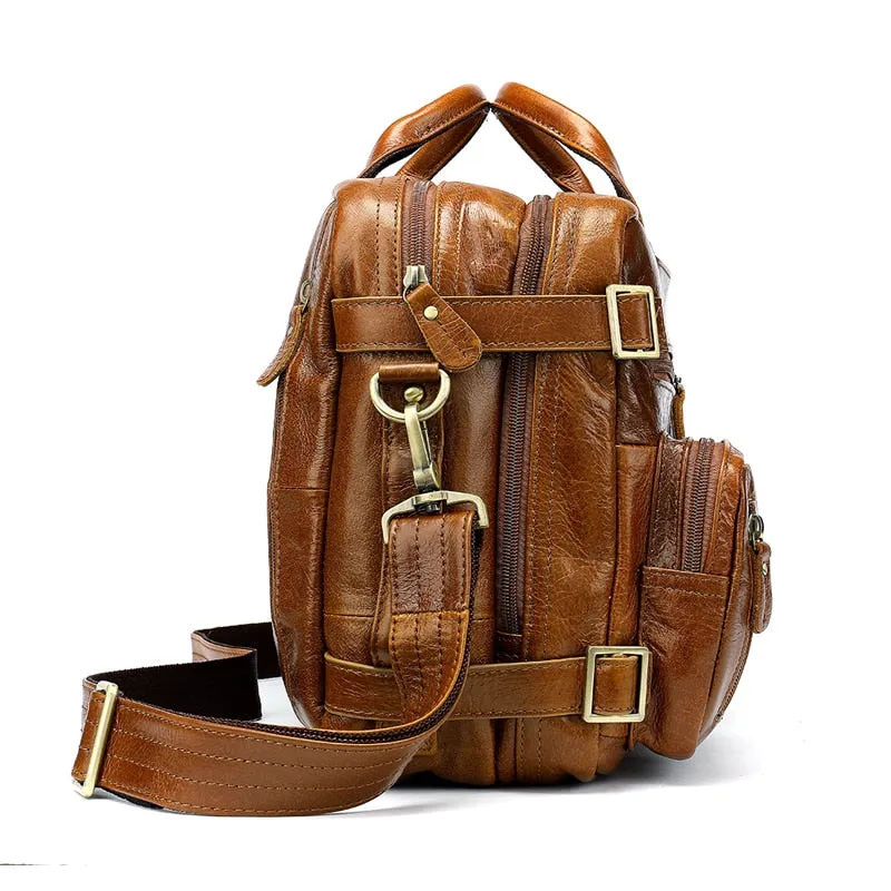 The Traveller Leather Laptop Bag