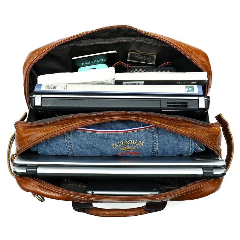 The Traveller Leather Laptop Bag