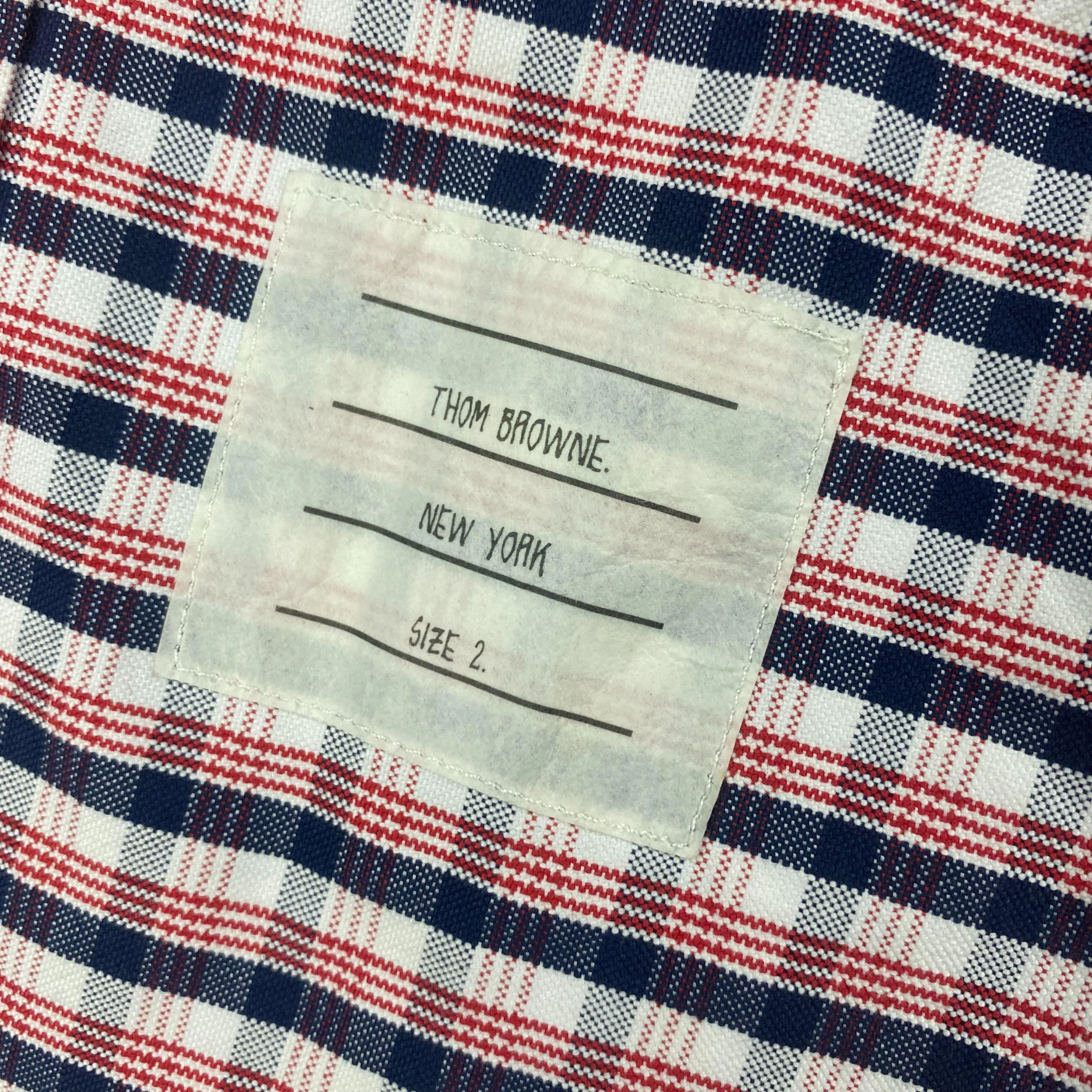 THOM BROWNE CHECK SHIRT  (S)