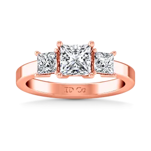 Three Stone Diamond EngagementRing Alana 14K Rose Gold