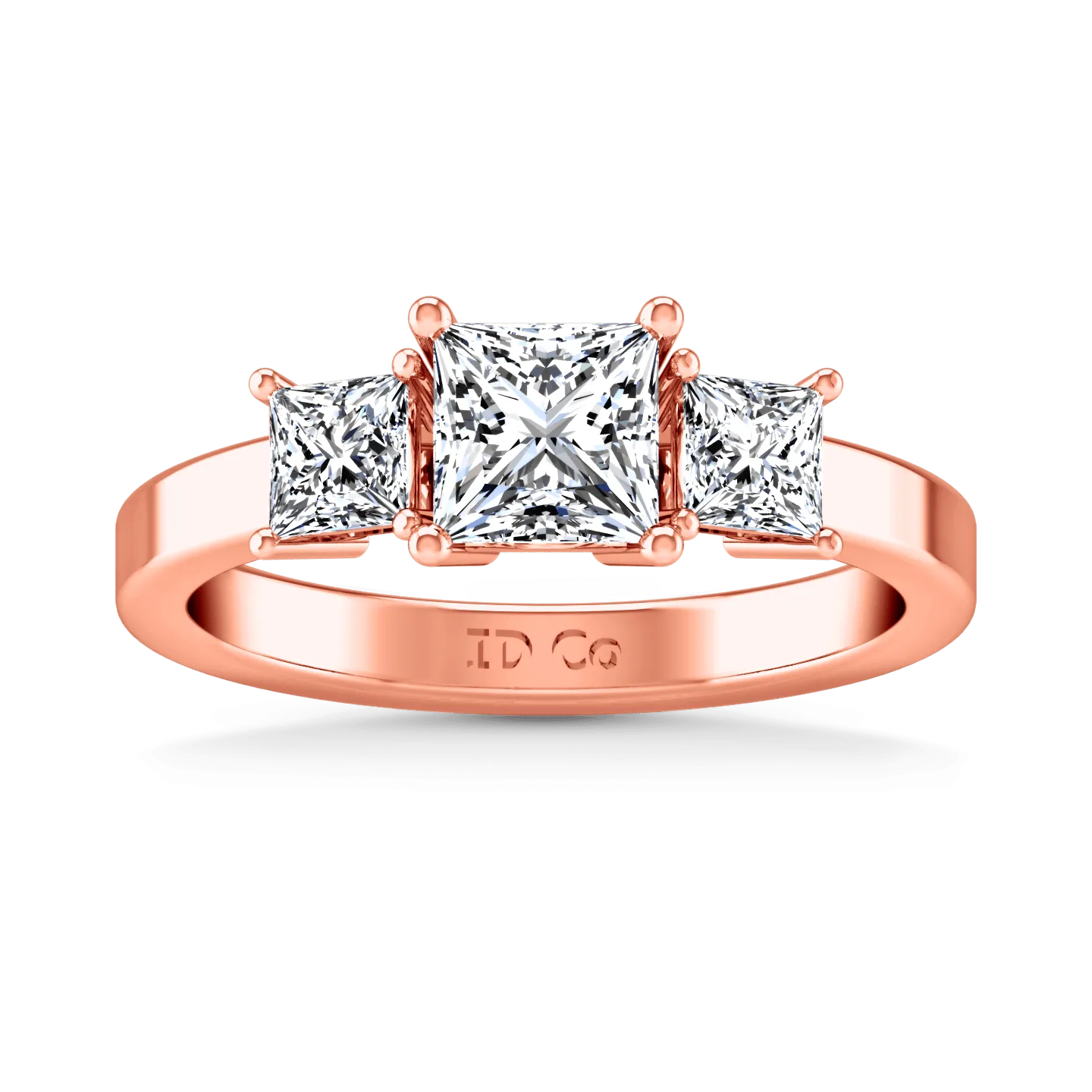 Three Stone Diamond EngagementRing Alana 14K Rose Gold