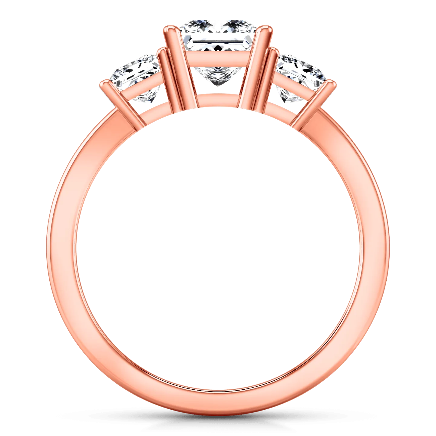 Three Stone Diamond EngagementRing Alana 14K Rose Gold