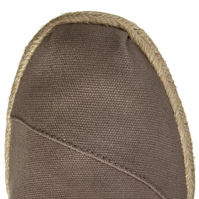 Toms scarpa espadrillas da uomo Classic Canvas 10005416 grigio scuro