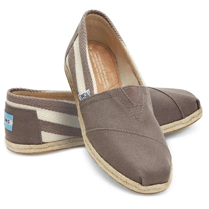 Toms scarpa espadrillas da uomo Classic Canvas 10005416 grigio scuro