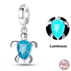 Turtle Luminous Charm Beads (Glows in the dark)