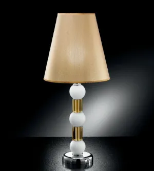Venetian Table Light With White Murano Glass Spheres