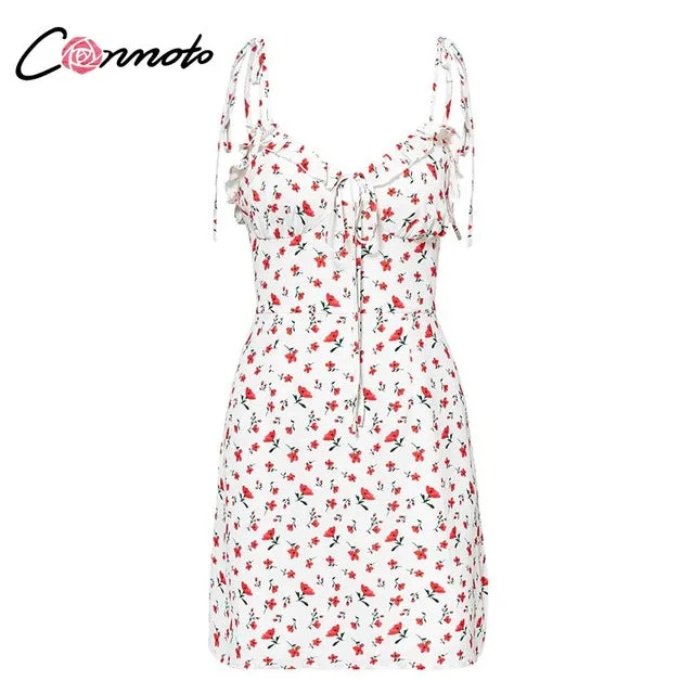 VenusFox Casual Floral Print Short Dress