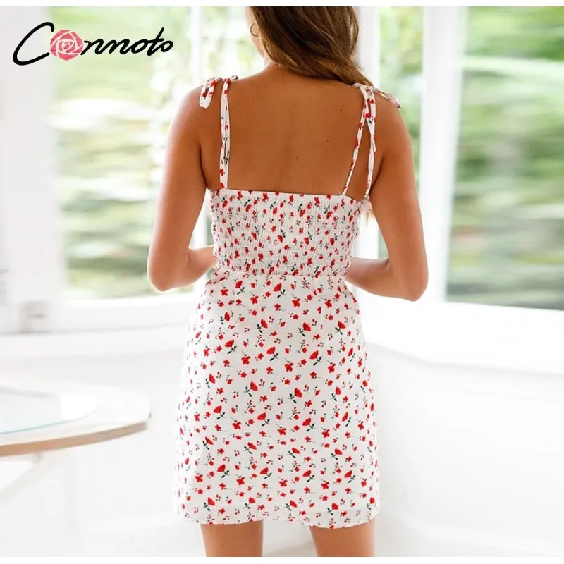 VenusFox Casual Floral Print Short Dress