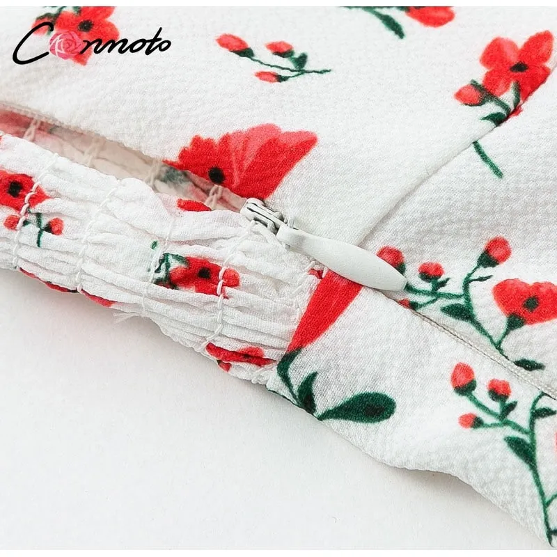 VenusFox Casual Floral Print Short Dress