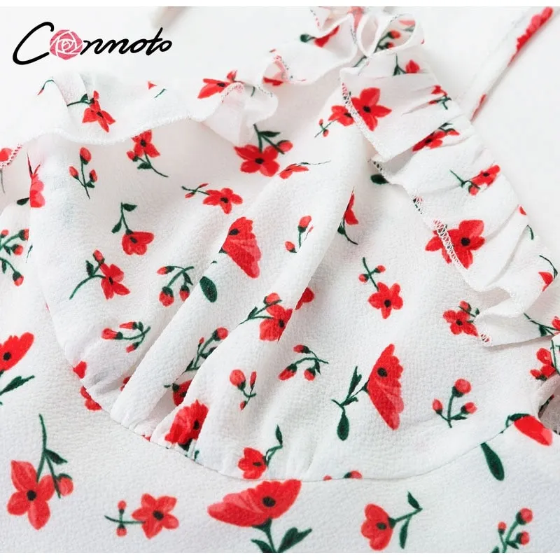 VenusFox Casual Floral Print Short Dress