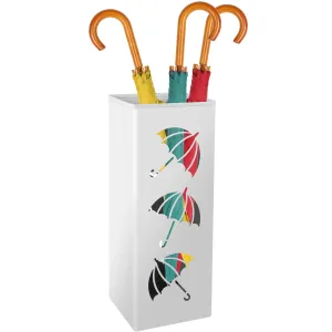 versatile Umbrella Stand Rack for Entryway, Square Metal Umbrella Holder, Free Standing Umbrella Storage Organizer Bin for Home Office Hotel Decor, Hold 6 Umbrellas