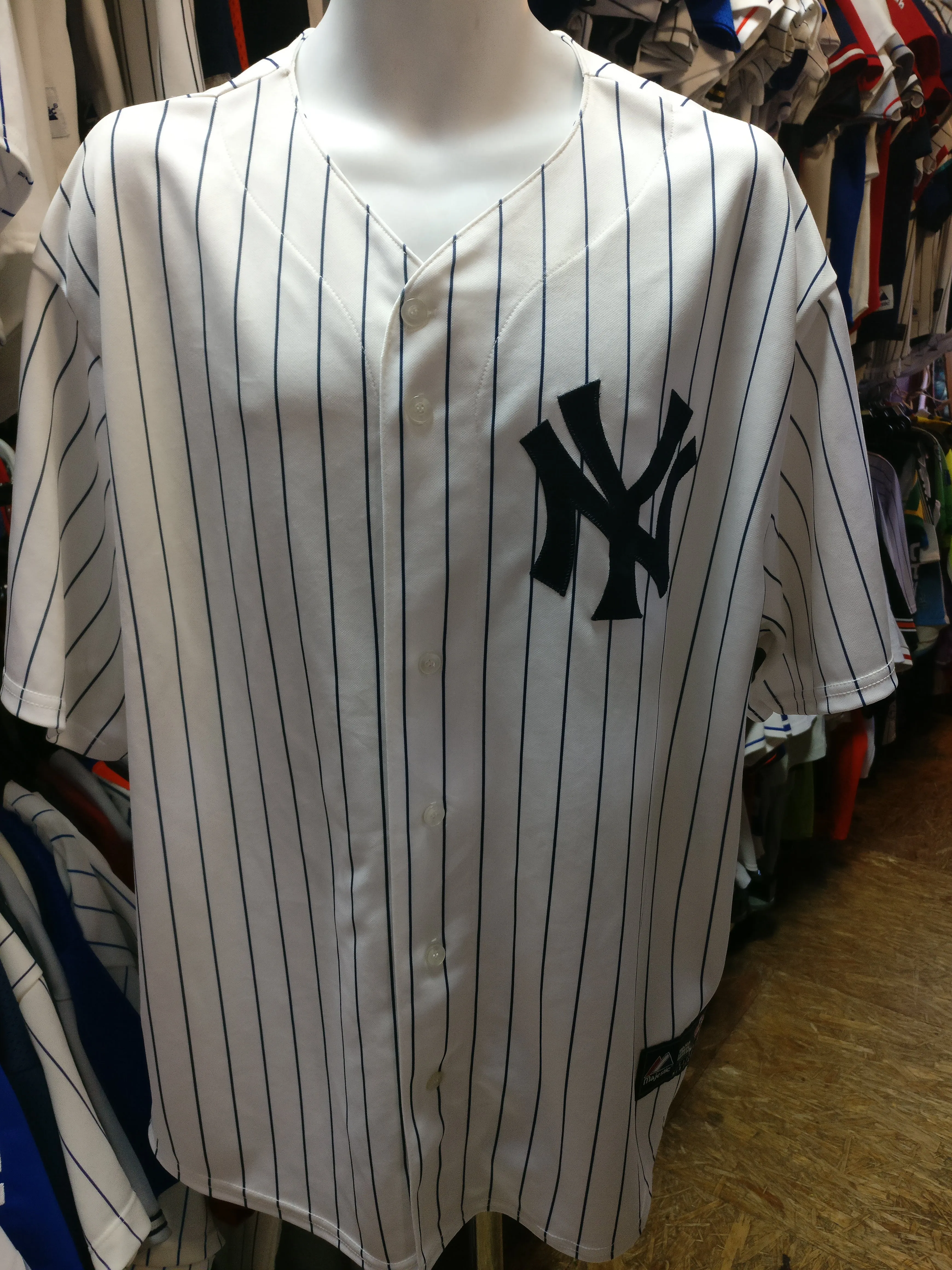 Vintage #2 DEREK JETER New York Yankees MLB Majestic Jersey 2XL