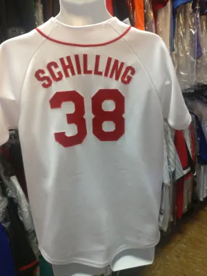 Vintage #38 CURT SHILLING Boston Red Sox MLB Majestic Jersey YXL