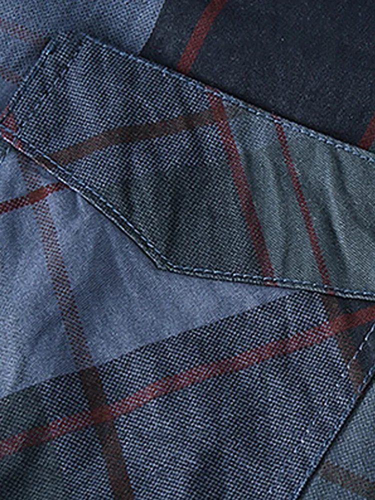 Vintage Casual Plaid Shirt
