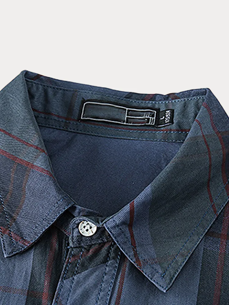 Vintage Casual Plaid Shirt