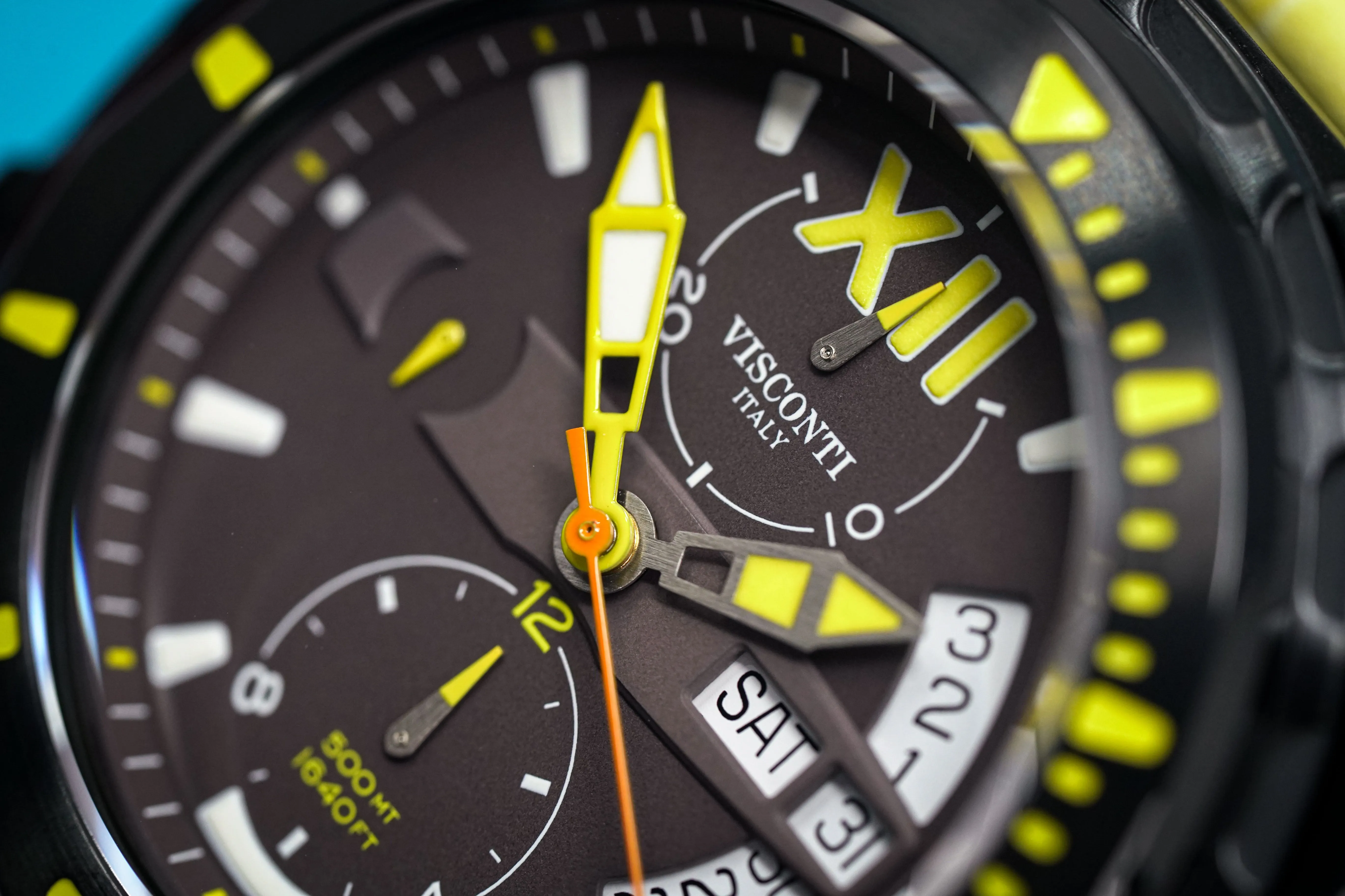 Visconti Chronograph Watch Full Dive 500M Yellow KW51-05