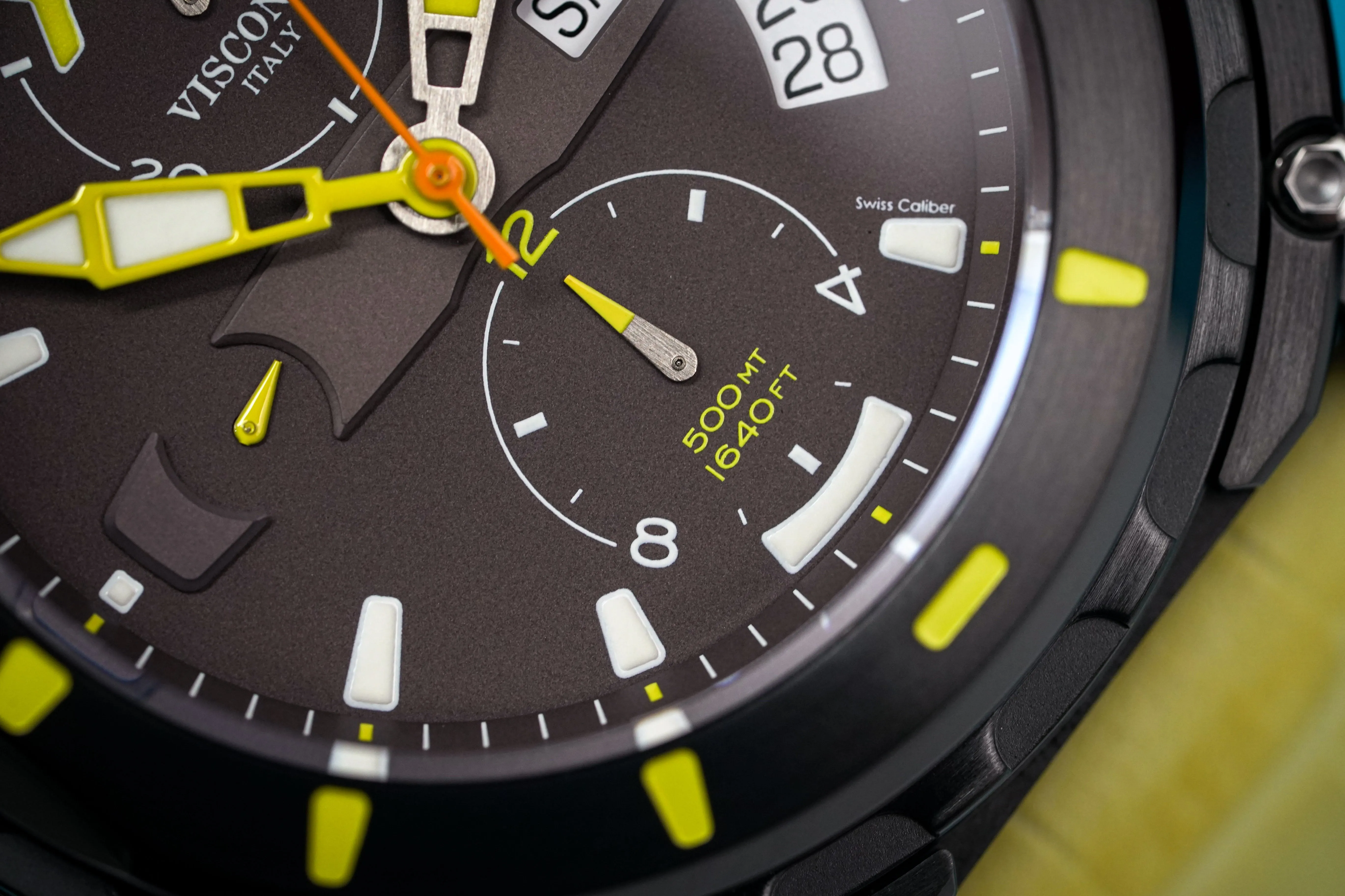 Visconti Chronograph Watch Full Dive 500M Yellow KW51-05