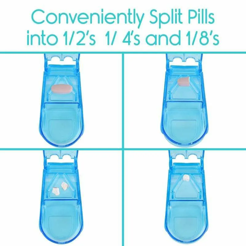 Vive Health Stackable Pill Organizer with Cutter
