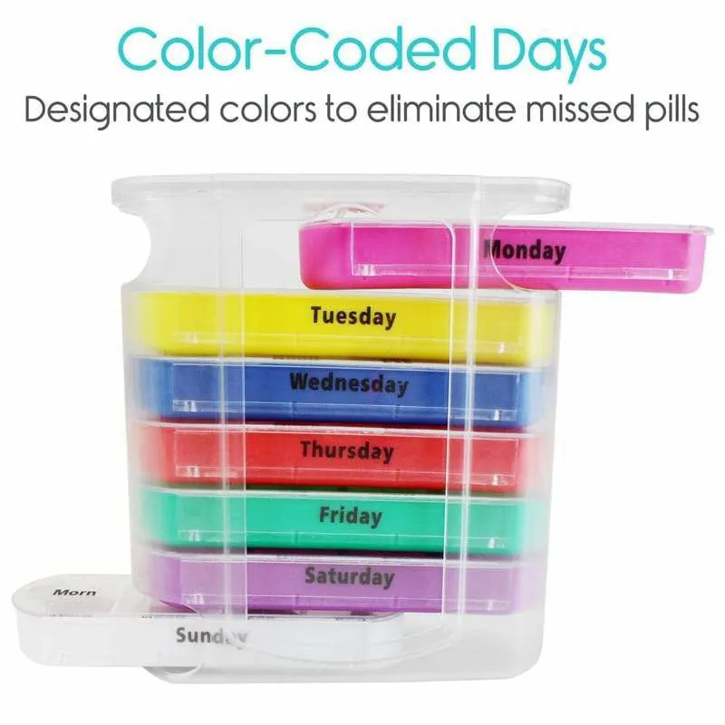 Vive Health Stackable Pill Organizer with Cutter