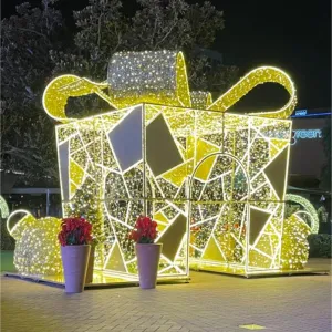 WALK THROUGH ORIGAMI GIFT BOX W/RIBBON
