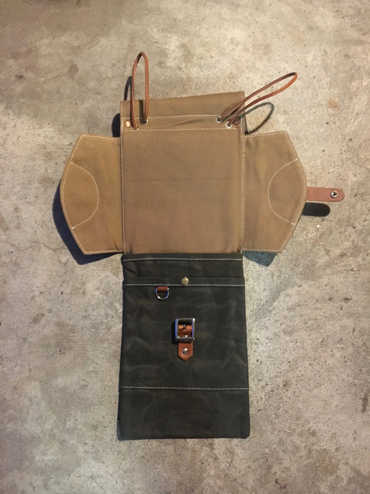 Waxed Canvas Compact Drum Stick Bag