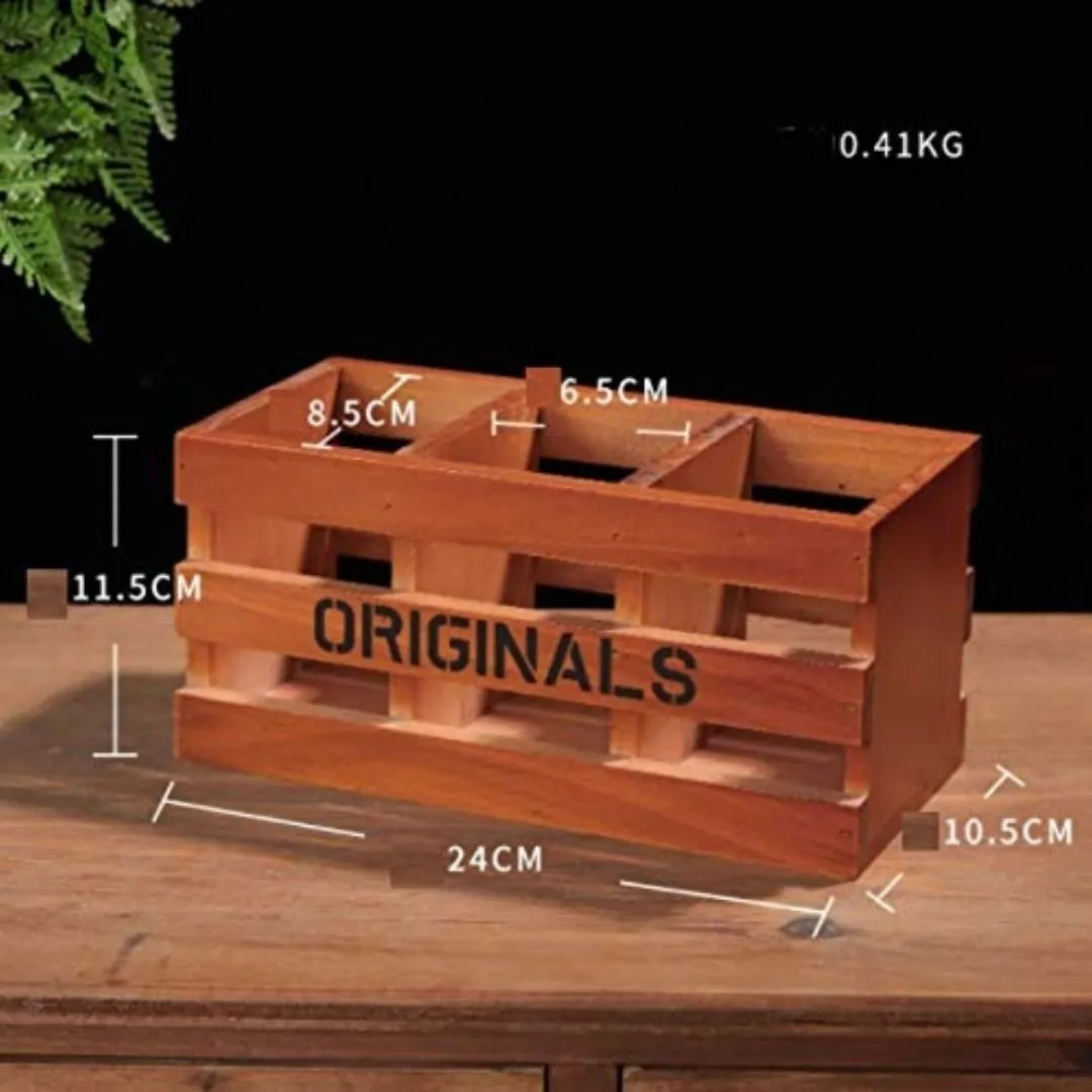 Wooden Desk Organizer - 3 compartments