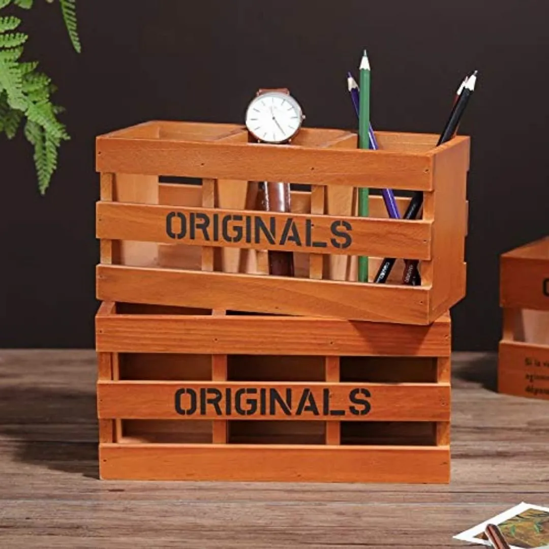 Wooden Desk Organizer - 3 compartments