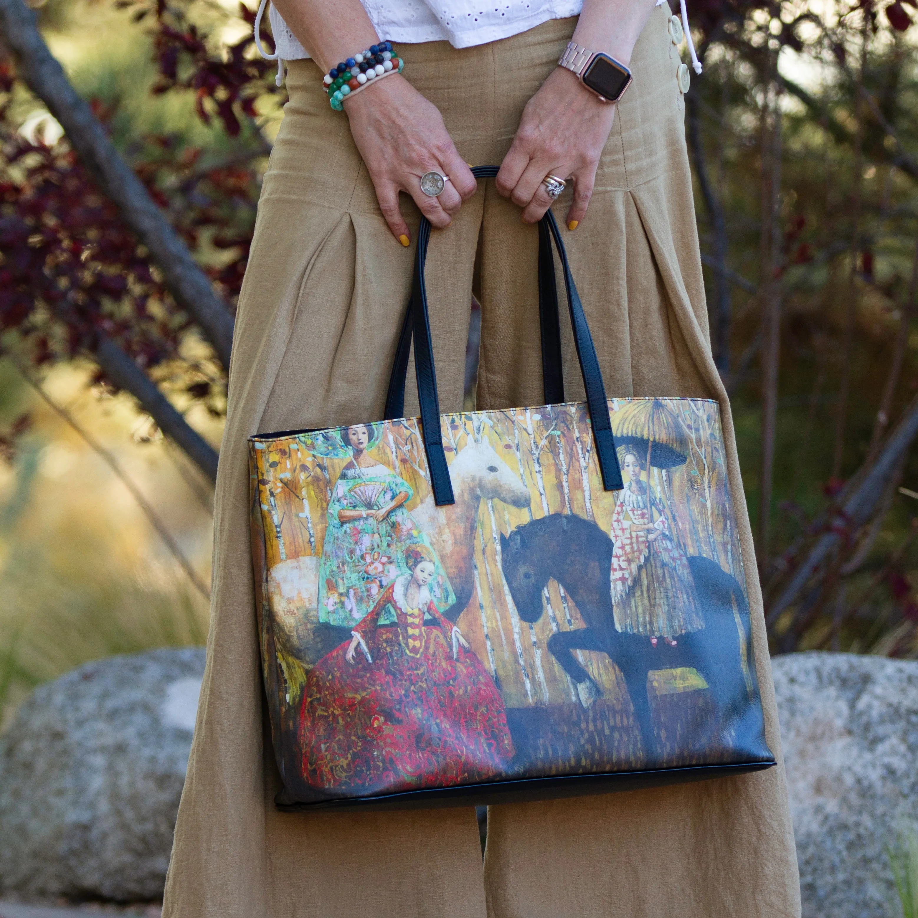 Yellow Leather Tote